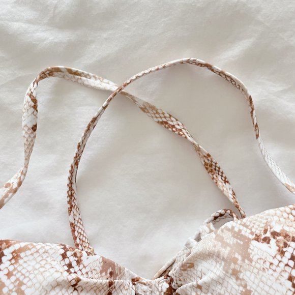 Shade & Shore NWT Light Lift Shirred Underwire Bikini Top 36D Swim Anima… - Picture 12 of 13